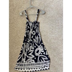 ACE Fashion Juniors Kids Blue Stretch Paisley Floral Sleeveless Dress Size Large
